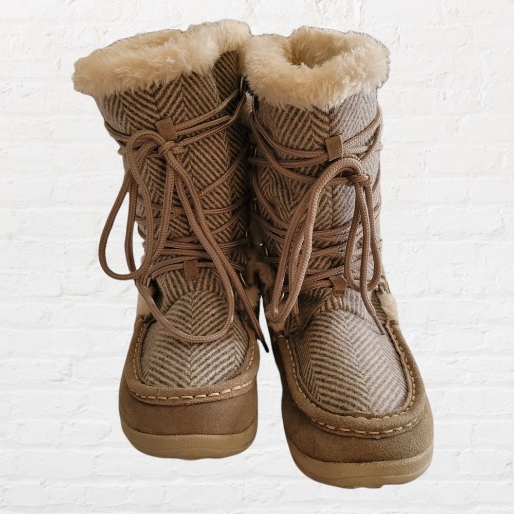 Woolrich Tan Snow Boots Sz 9 - Picture 2 of 6